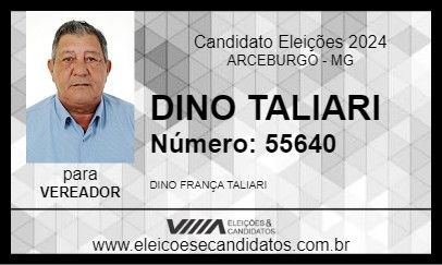 Candidato DINO TALIARI 2024 - ARCEBURGO - Eleições