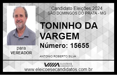 Candidato TONINHO DA VARGEM 2024 - SÃO DOMINGOS DO PRATA - Eleições