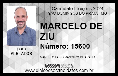 Candidato MARCELO DE ZIU 2024 - SÃO DOMINGOS DO PRATA - Eleições