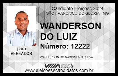 Candidato WANDERSON DO LUIZ 2024 - SÃO FRANCISCO DO GLÓRIA - Eleições