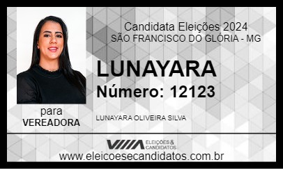 Candidato LUNAYARA 2024 - SÃO FRANCISCO DO GLÓRIA - Eleições