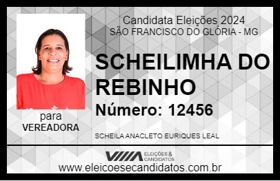 Candidato SCHEILINHA DO REBINHO 2024 - SÃO FRANCISCO DO GLÓRIA - Eleições