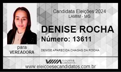 Candidato DENISE ROCHA 2024 - LAMIM - Eleições