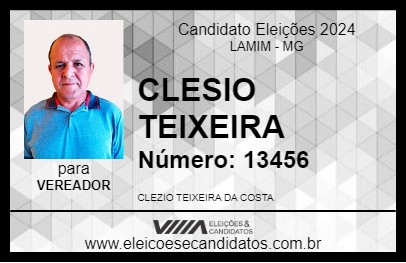 Candidato CLESIO TEIXEIRA 2024 - LAMIM - Eleições