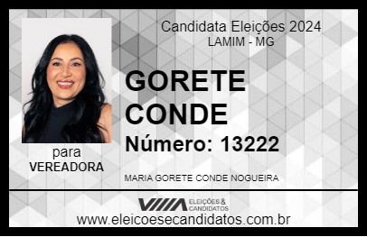 Candidato GORETE CONDE 2024 - LAMIM - Eleições