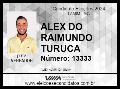 Candidato ALEX DO RAIMUNDO TURUCA 2024 - LAMIM - Eleições