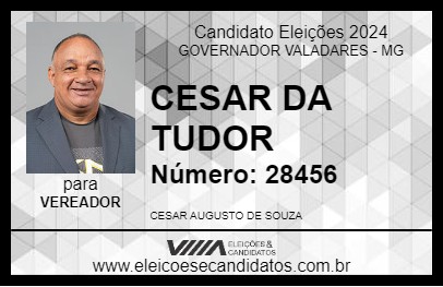 Candidato CESAR DA TUDOR 2024 - GOVERNADOR VALADARES - Eleições