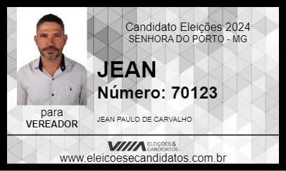 Candidato JEAN 2024 - SENHORA DO PORTO - Eleições