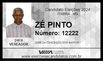 Candidato ZÉ PINTO 2024 - ITABIRA - Eleições