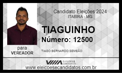 Candidato TIAGUINHO 2024 - ITABIRA - Eleições