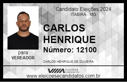 Candidato CARLOS HENRIQUE 2024 - ITABIRA - Eleições