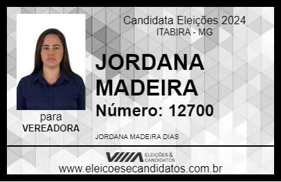 Candidato JORDANA MADEIRA 2024 - ITABIRA - Eleições