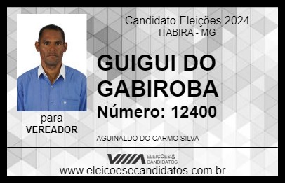 Candidato GUIGUI DO GABIROBA 2024 - ITABIRA - Eleições