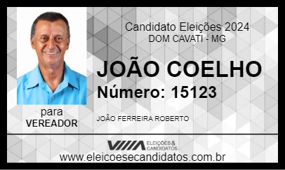 Candidato JOÃO COELHO 2024 - DOM CAVATI - Eleições