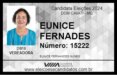 Candidato EUNICE FERNADES 2024 - DOM CAVATI - Eleições