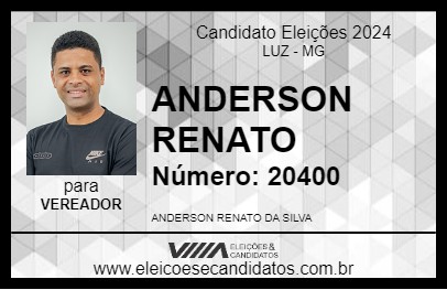 Candidato ANDERSON RENATO 2024 - LUZ - Eleições