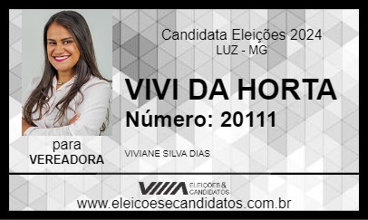 Candidato VIVI DA HORTA 2024 - LUZ - Eleições