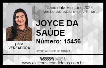 Candidato JOYCE DA SAÚDE 2024 - SANTA BÁRBARA DO LESTE - Eleições