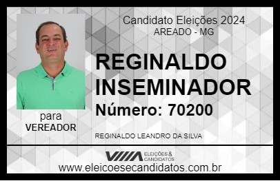 Candidato REGINALDO INSEMINADOR 2024 - AREADO - Eleições