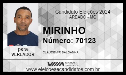 Candidato MIRINHO 2024 - AREADO - Eleições