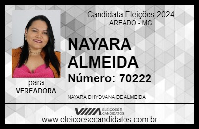 Candidato NAYARA ALMEIDA 2024 - AREADO - Eleições