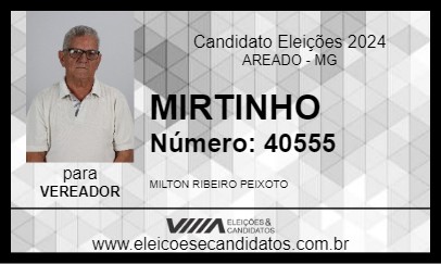 Candidato MIRTINHO 2024 - AREADO - Eleições