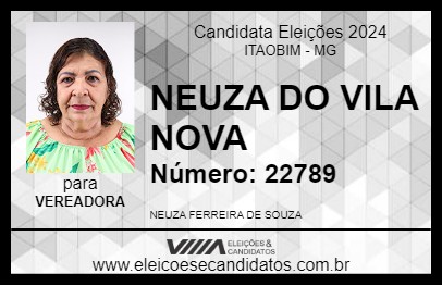 Candidato NEUZA DO VILA NOVA 2024 - ITAOBIM - Eleições