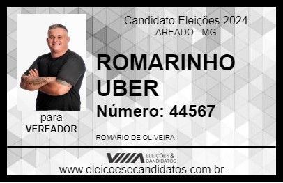 Candidato ROMARINHO UBER 2024 - AREADO - Eleições