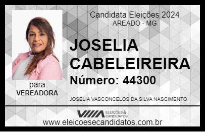 Candidato JOSELIA CABELEIREIRA 2024 - AREADO - Eleições