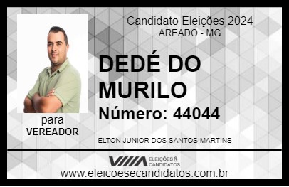 Candidato DEDÉ DO MURILO 2024 - AREADO - Eleições