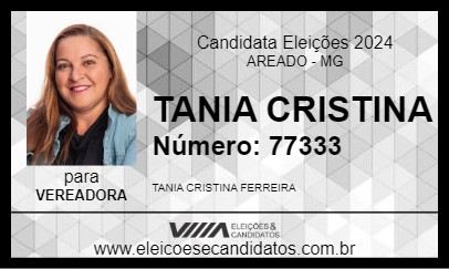 Candidato TANIA CRISTINA 2024 - AREADO - Eleições