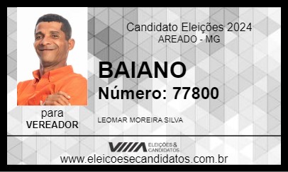 Candidato BAIANO 2024 - AREADO - Eleições