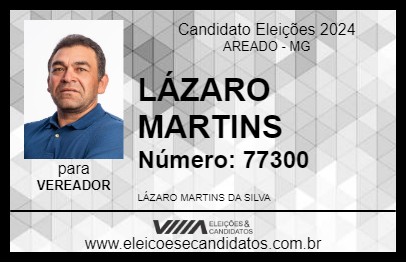 Candidato LÁZARO MARTINS 2024 - AREADO - Eleições