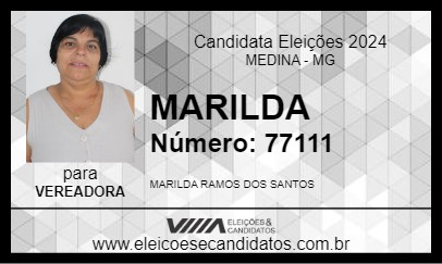 Candidato MARILDA 2024 - MEDINA - Eleições