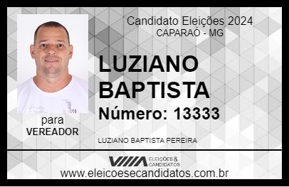 Candidato LUZIANO BAPTISTA 2024 - CAPARAÓ - Eleições