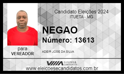 Candidato NEGAO 2024 - ITUETA - Eleições