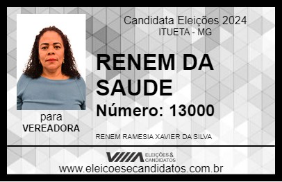 Candidato RENEM DA SAUDE 2024 - ITUETA - Eleições