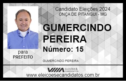 Candidato GUMERCINDO PEREIRA 2024 - ONÇA DE PITANGUI - Eleições