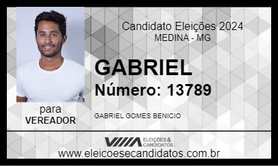 Candidato GABRIEL BENICIO 2024 - MEDINA - Eleições