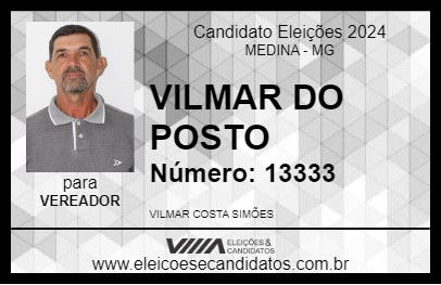 Candidato VILMAR DO POSTO 2024 - MEDINA - Eleições