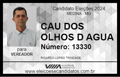 Candidato CAU DOS OLHOS D AGUA 2024 - MEDINA - Eleições