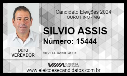 Candidato SILVIO ASSIS 2024 - OURO FINO - Eleições