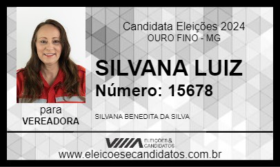 Candidato SILVANA LUIZ 2024 - OURO FINO - Eleições