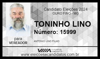 Candidato TONINHO LINO 2024 - OURO FINO - Eleições