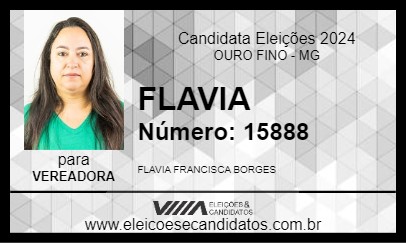 Candidato FLAVIA 2024 - OURO FINO - Eleições