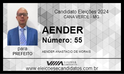 Candidato AENDER 2024 - CANA VERDE - Eleições