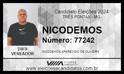 Candidato NICODEMOS 2024 - TRÊS PONTAS - Eleições