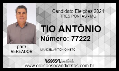 Candidato TIO ANTÔNIO 2024 - TRÊS PONTAS - Eleições