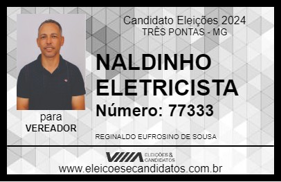 Candidato NALDINHO ELETRICISTA 2024 - TRÊS PONTAS - Eleições