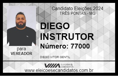 Candidato DIEGO INSTRUTOR 2024 - TRÊS PONTAS - Eleições